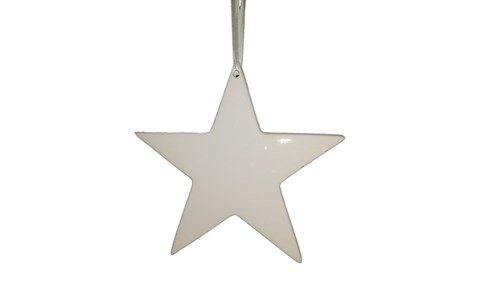 Hvid glaseret keramikstjerne