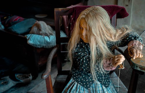 Den fattige pige i Lille Rosengården i Den Gamle By